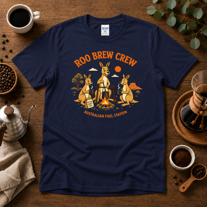 Roo Brew Crew - Australian Fuel Station T-Shirt