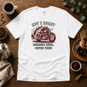Rev & Roast Motorcycle and Coffee T-Shirt Design By Tomi