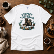 Respect the First Crack Roasting Coffee T-shirt Design By Tomi