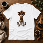 World of Coffee Trophy Graphic T-Shirt Design By Tomi