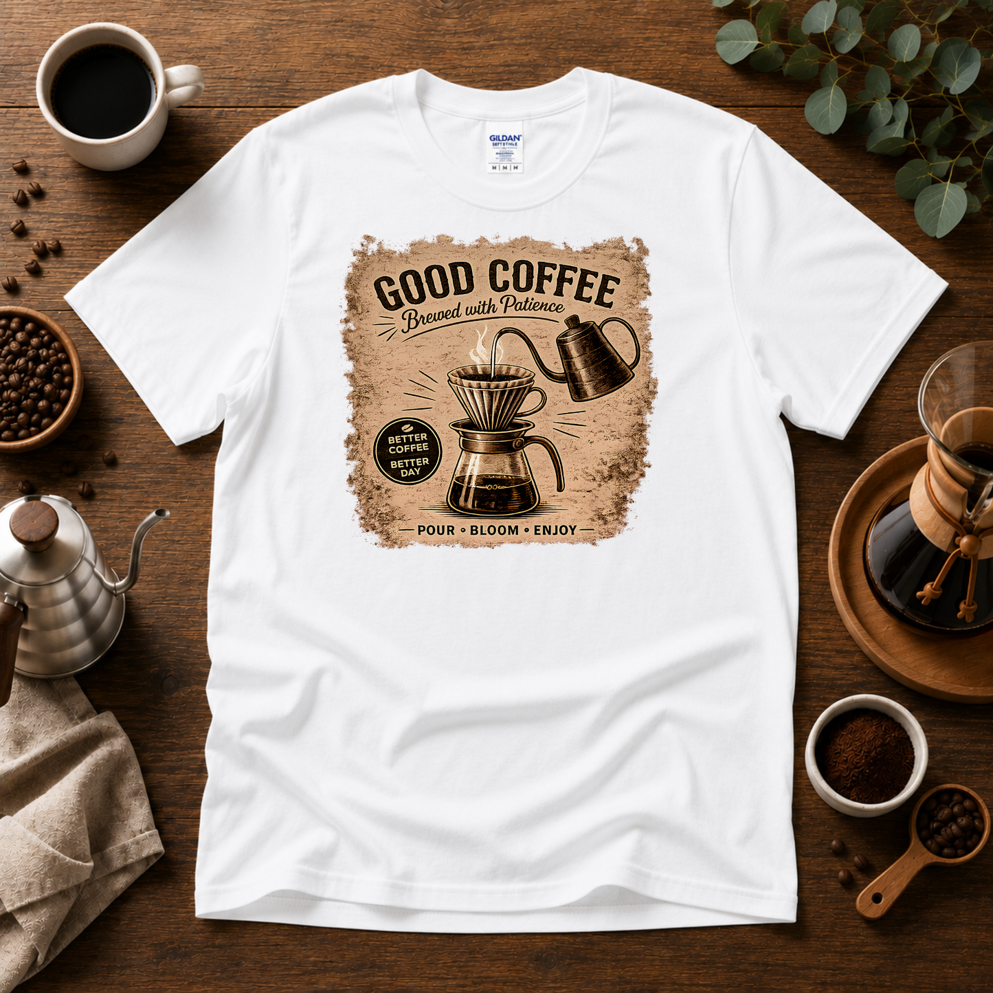 Good Coffee Pour Over Graphic T-Shirt