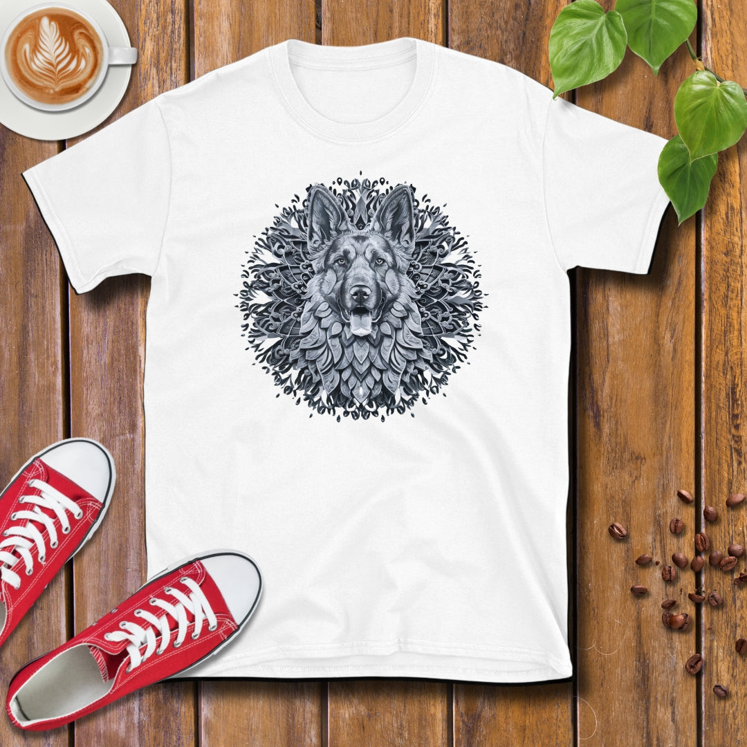 German Shepherd Dog Mandala T-Shirt