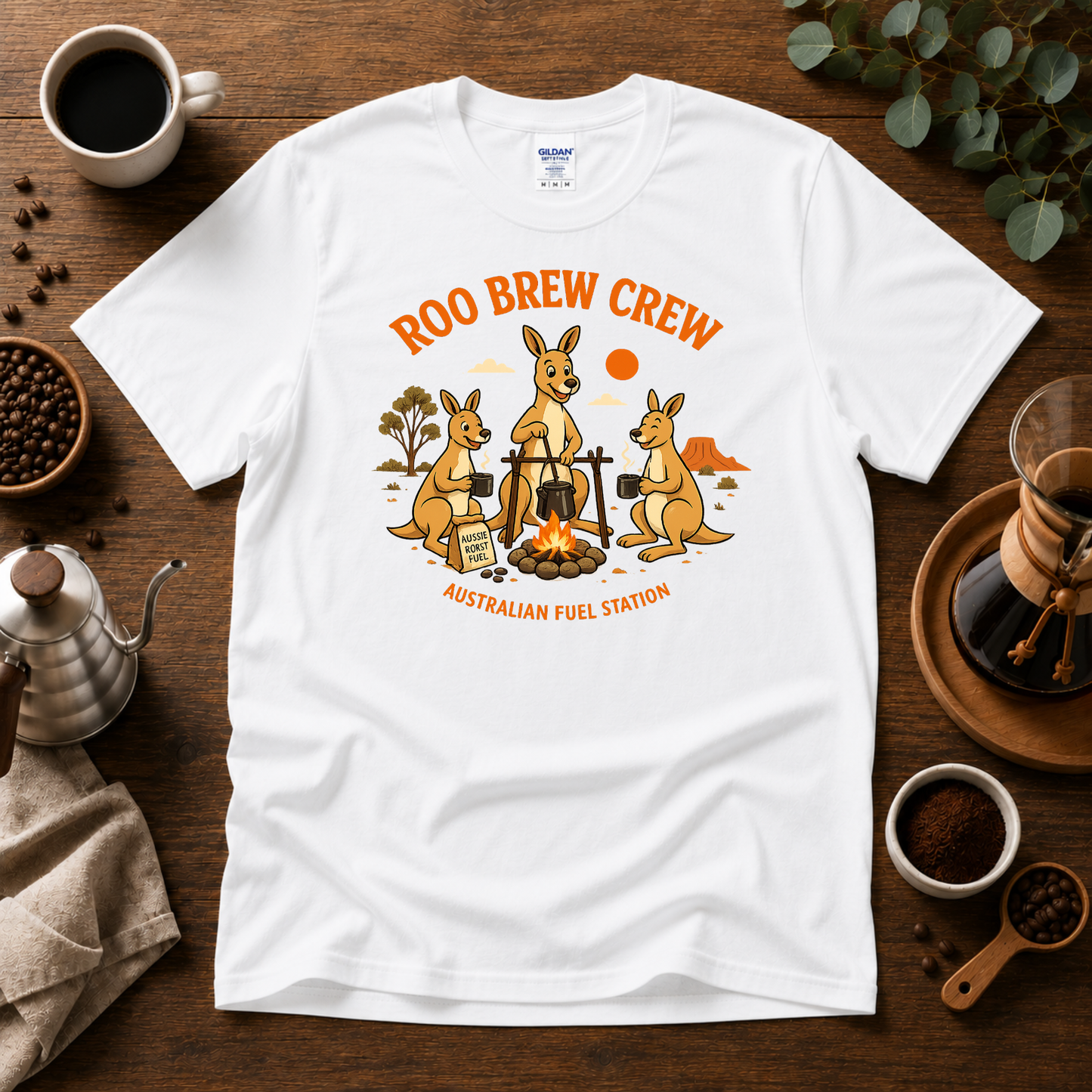 Roo Brew Crew - Australian Fuel Station T-Shirt