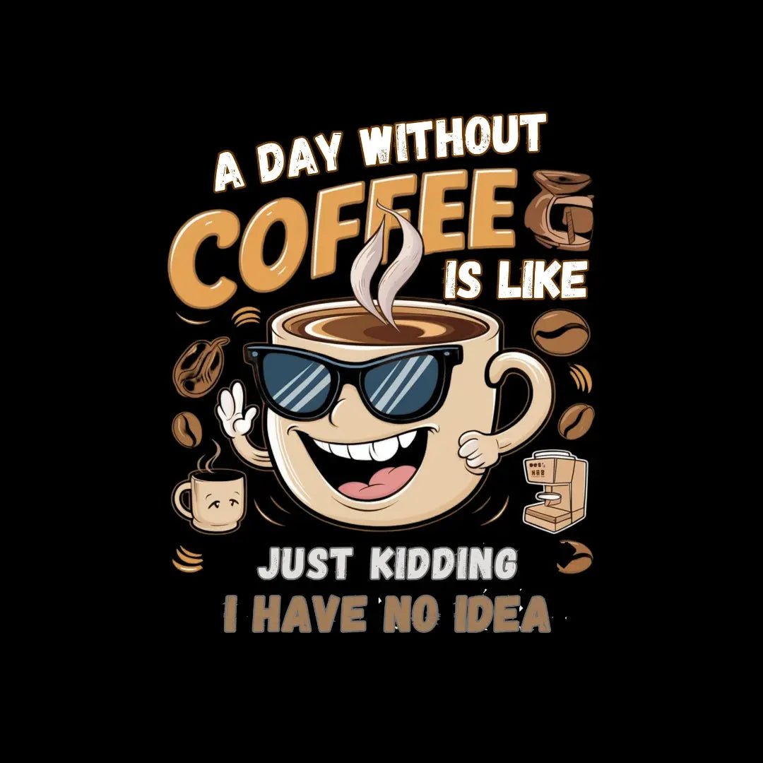 A day without Coffee T-shirt - Design By Tomi