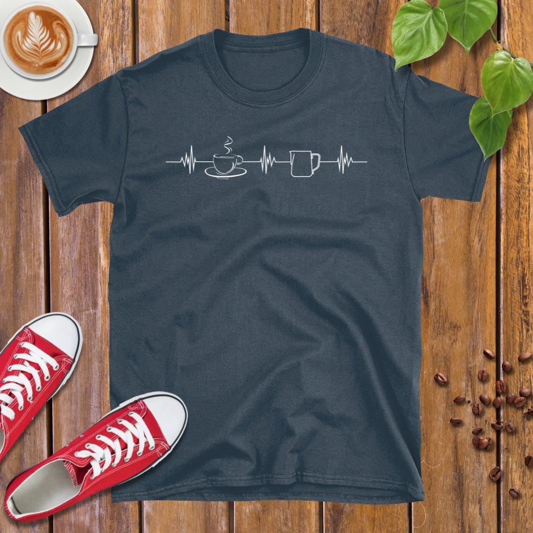 Coffee Heart Beat T-Shirt - Design By Tomi