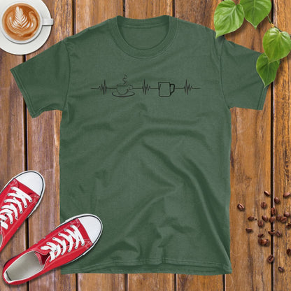 Coffee Heart Beat T-Shirt - Design By Tomi