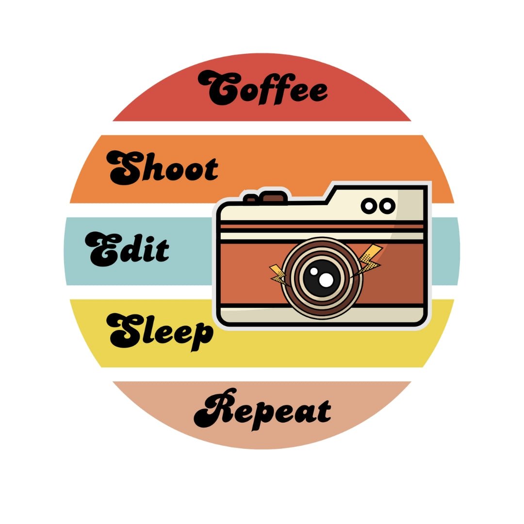 Coffee, Shoot, Edit, Sleep, Repeat T-shirt