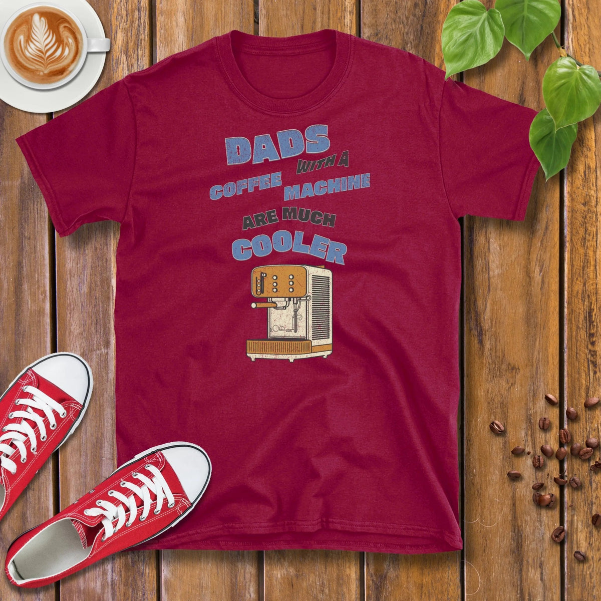 Dads With A Coffee Machine Are Much Cooler T-Shirt - Design By Tomi