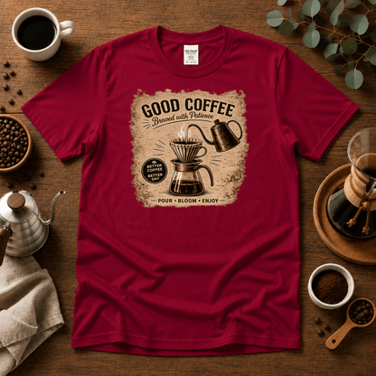 Good Coffee Pour Over Graphic T-Shirt - Design By Tomi