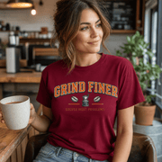 Grind Finer Coffee T-Shirt - Design By Tomi