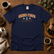 Grind Finer Coffee T-Shirt - Design By Tomi