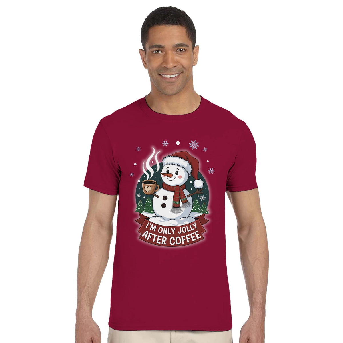 I'm only Jolly after Coffee Christmas T-Shirt - Design By Tomi