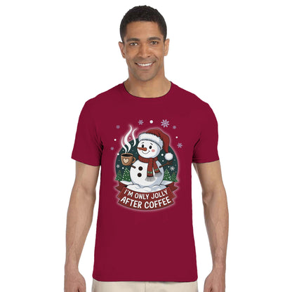 I'm only Jolly after Coffee Christmas T-Shirt - Design By Tomi