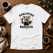 Koalafied Barista Coffee T-Shirt - Design By Tomi