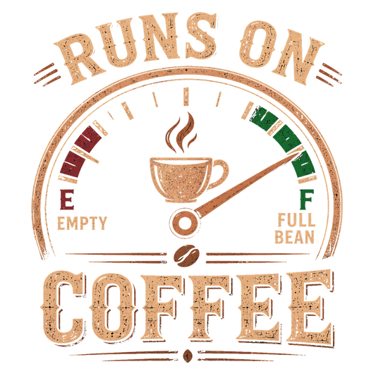 Runs On Coffee T-Shirt - Design By Tomi
