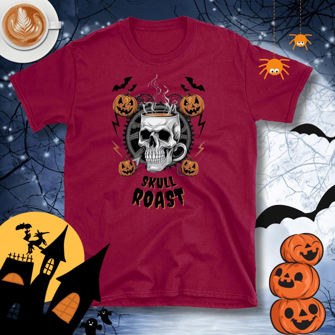 Skull Roast Coffee T-Shirt – Halloween T-Shirt - Design By Tomi