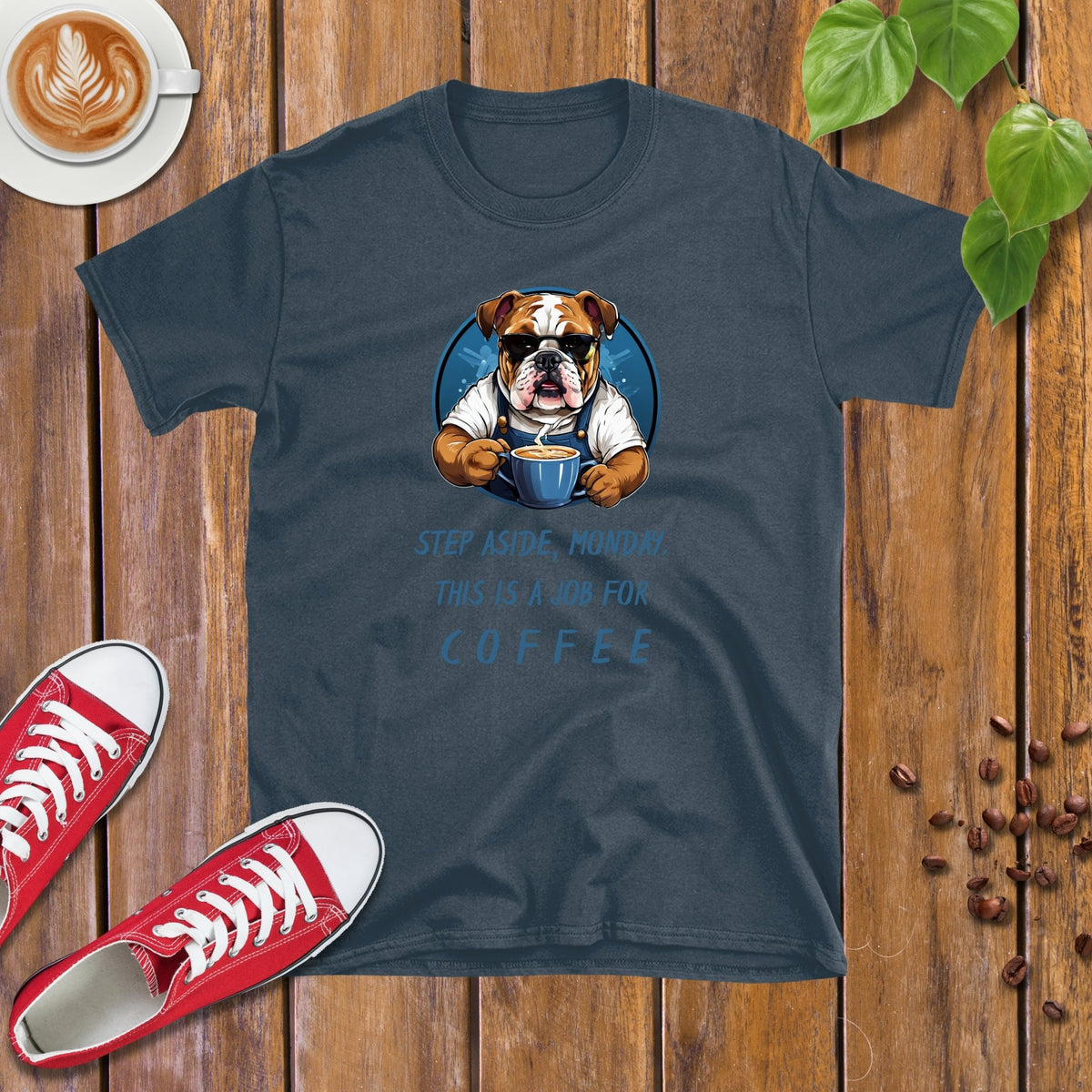 Step Aside, Monday. This Is A Job For Coffee T-shirt - Design By Tomi