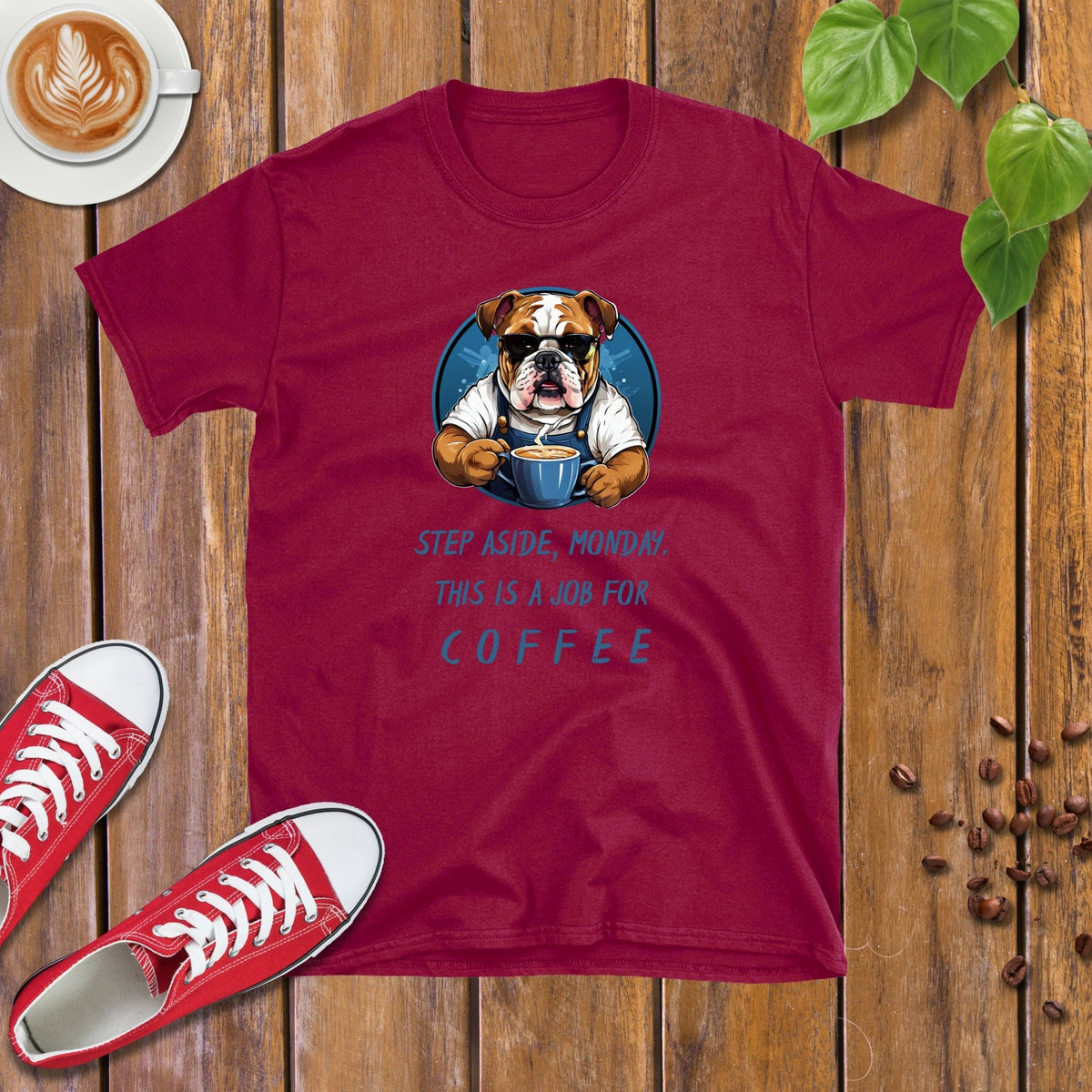 Step Aside, Monday. This Is A Job For Coffee T-shirt - Design By Tomi