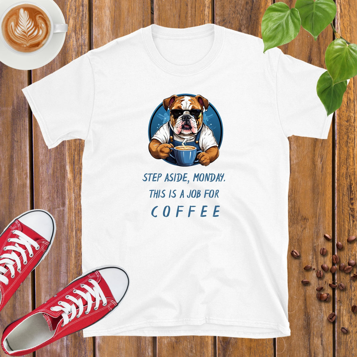 Step Aside, Monday. This Is A Job For Coffee T-shirt - Design By Tomi
