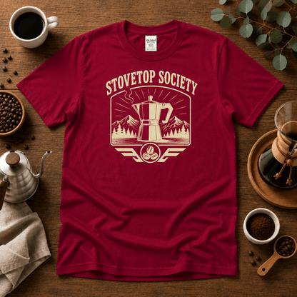 Stovetop Society Coffee T-Shirt - Design By Tomi